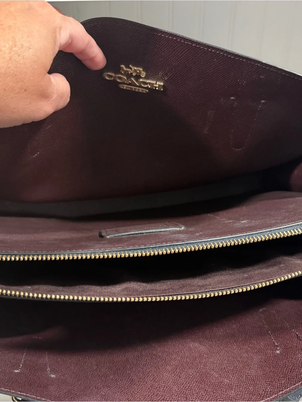 Coach pebbled leather